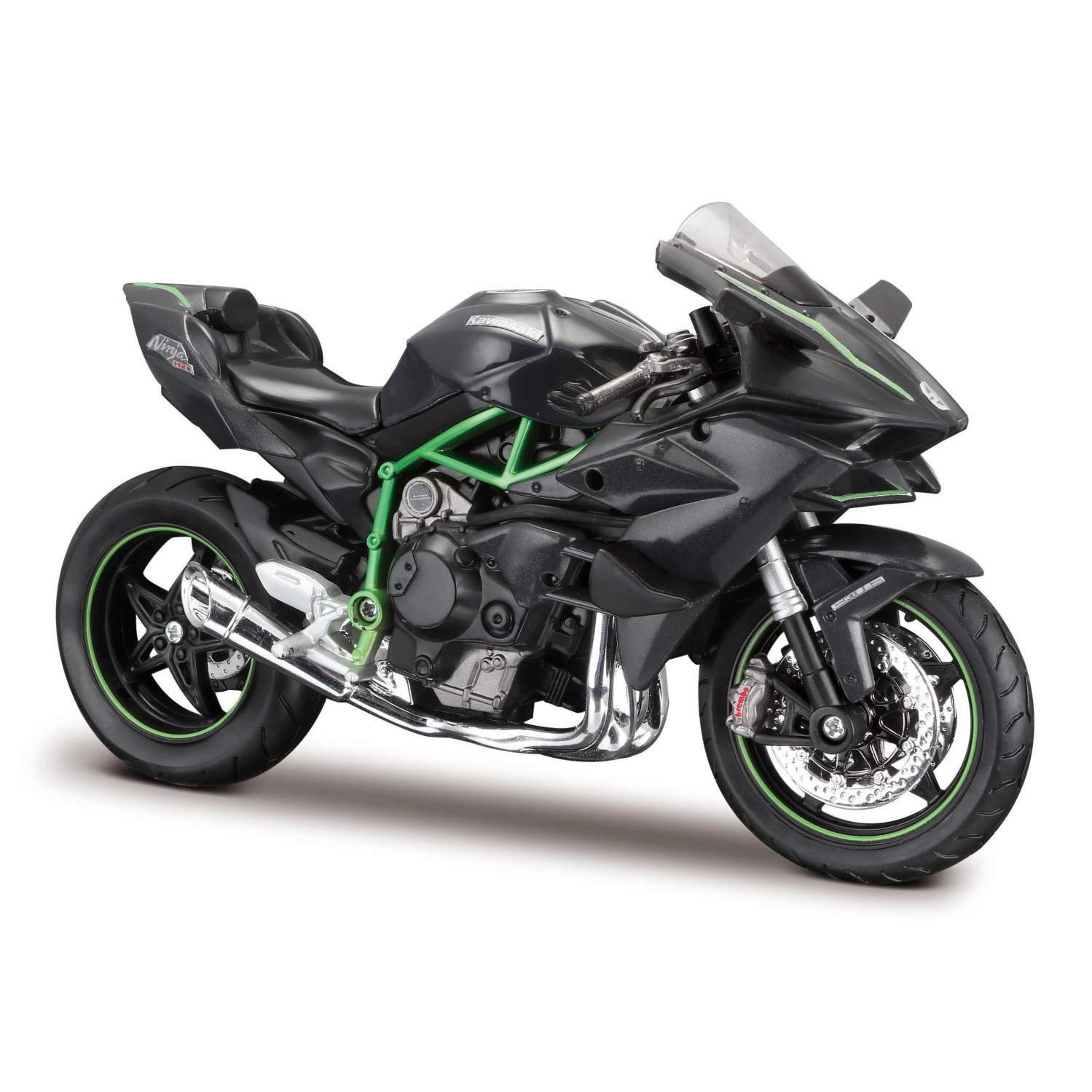 Модель для сборки Maisto Мотоцикл Kawasaki Ninja H2R, 1:12, серый 39198 –  купить в Москве, цены в интернет-магазинах на Мегамаркет