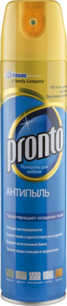 Pronto полироль для мебели лимон