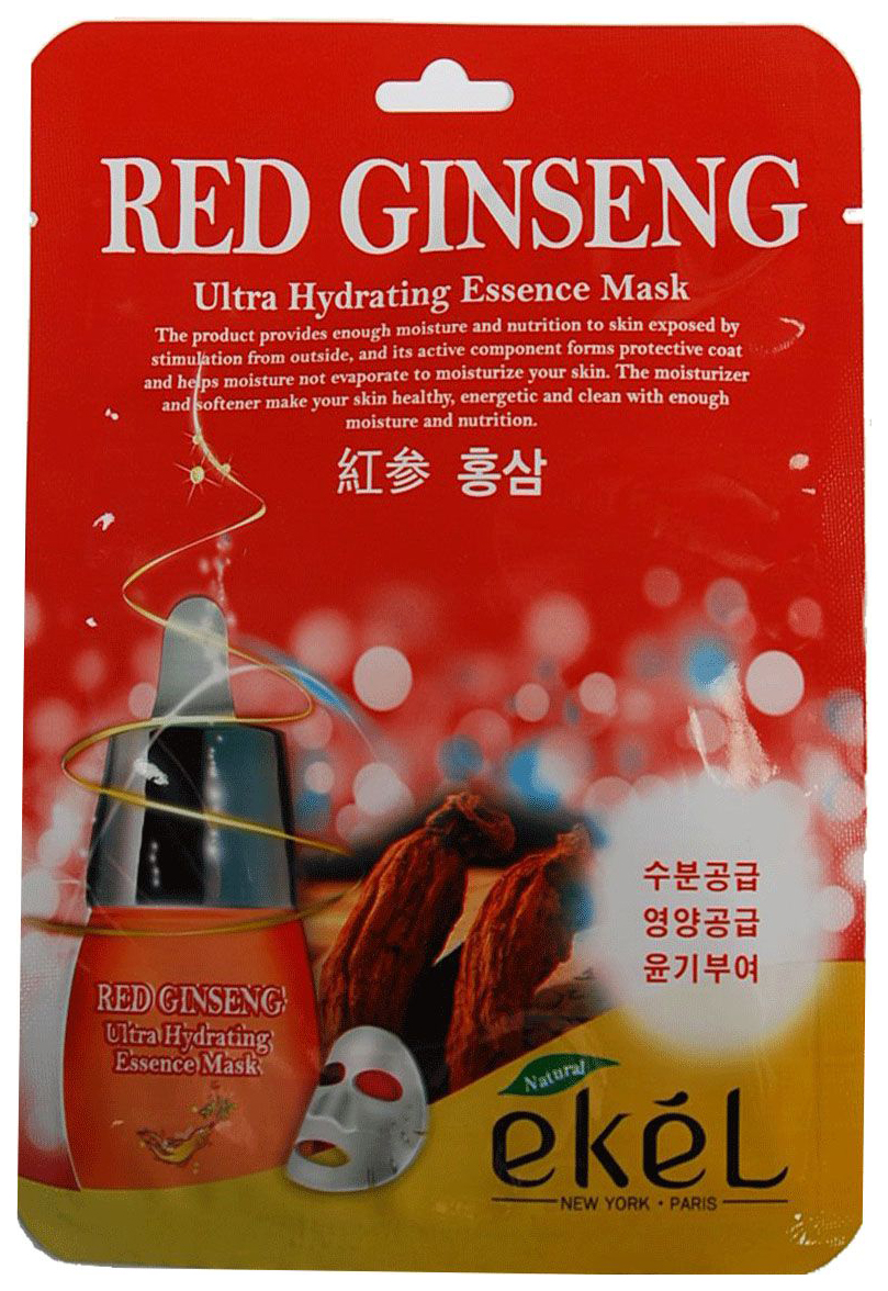 Маска для лица Ekel Red Ginseng Essential Mask 25 г - отзывы покупателей на  Мегамаркет | маски для лица