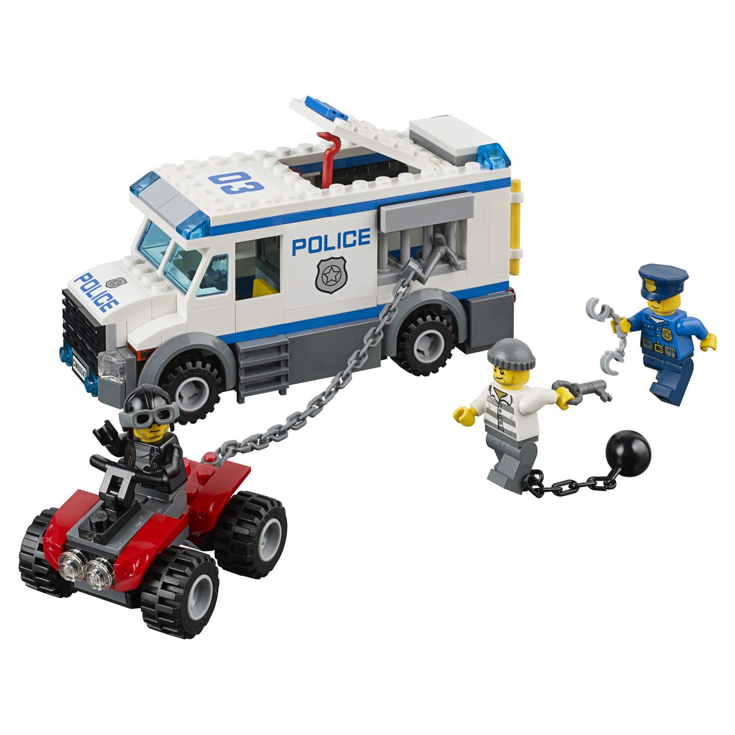 Конструктор LEGO City Police Автомобиль для перевозки заключённых (60043) -  отзывы покупателей на Мегамаркет