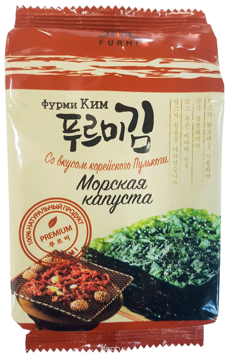 Морская капуста Furmi Kim со вкусом барбекю 5 г – купить в Москве, цены в  интернет-магазинах на Мегамаркет