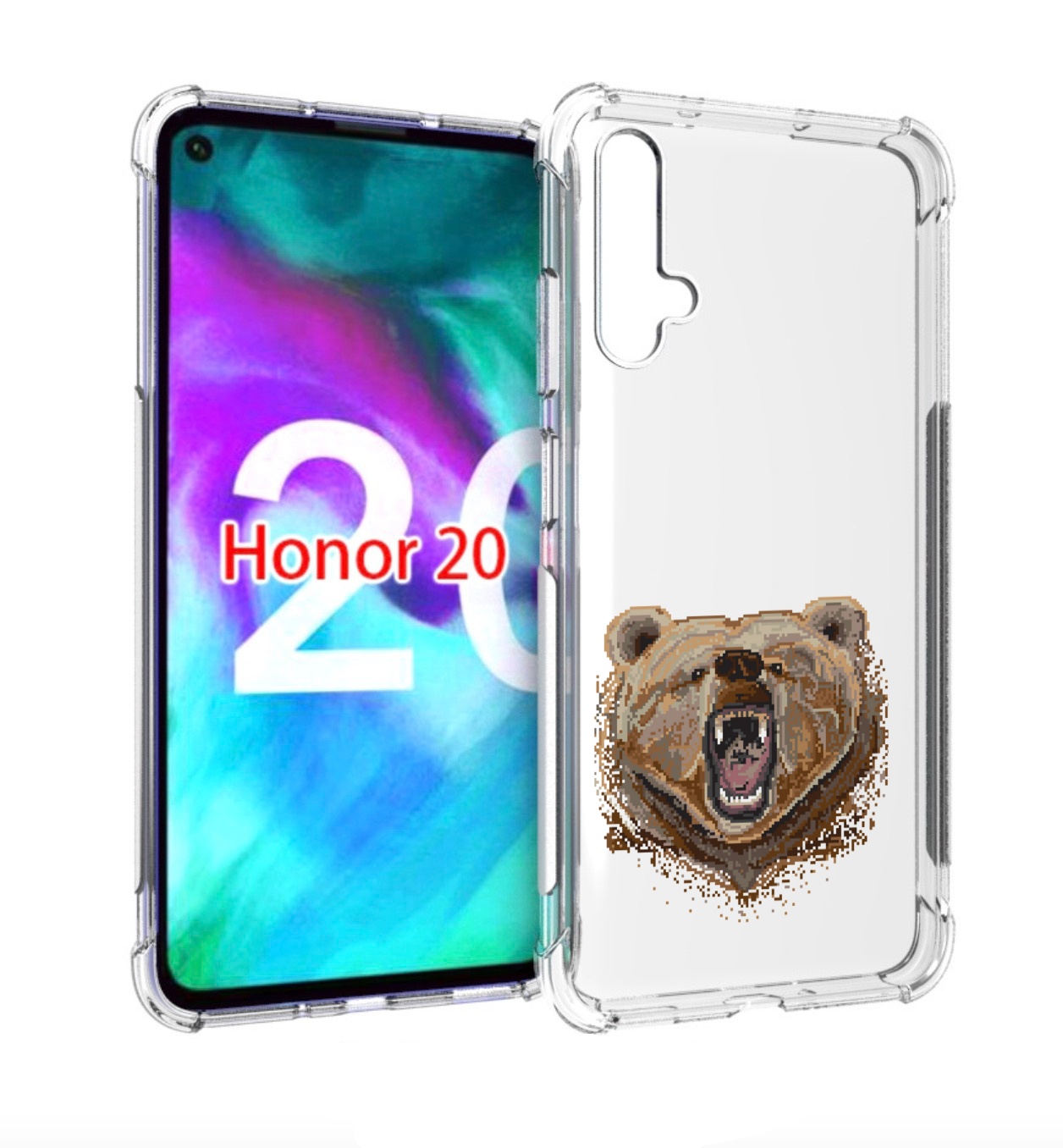 Чехол бампер MyPads пиксельный медведь для Honor 20., купить в Москве, цены  в интернет-магазинах на Мегамаркет