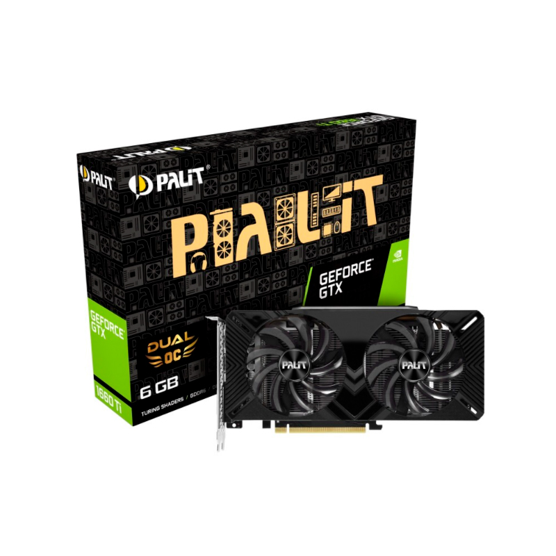 Видеокарта PALIT NVIDIA GeForce GTX 1660TI PA-GTX1660Ti DUAL OC 6G Ret[ne6166ts18j9-1160c], купить в Москве, цены в интернет-магазинах на sbermegamarket.ru