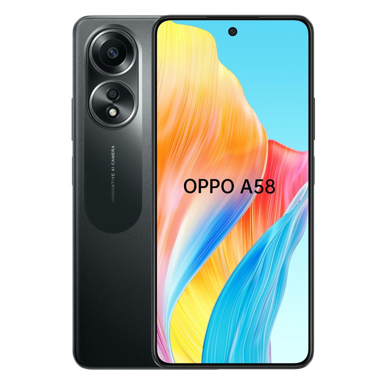 Смартфон OPPO A58 8/128GB, блестящий черный (CPH2577) - характеристики и  описание на Мегамаркет | 100062414702