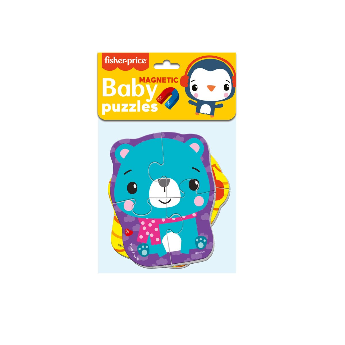 Магнитные пазлы Vladi Toys Baby puzzle Fisher-Price Мишка и пингвин 2 карт.  7 эл.VT3208-15 – купить в Москве, цены в интернет-магазинах на Мегамаркет