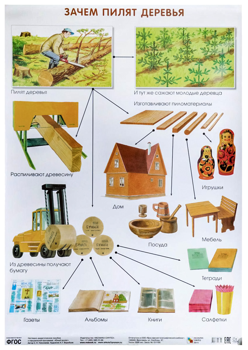 Плакат Зачем пилят Деревья - купить подготовки к школе в  интернет-магазинах, цены на Мегамаркет |