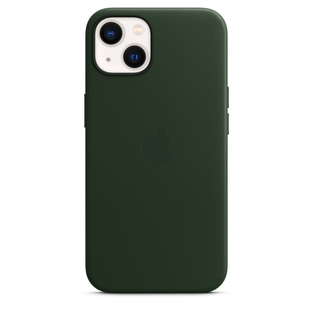 Чехол Apple для iPhone 13 Leather Case MagSafe Sequoia Green (MM173ZE/A),  купить в Москве, цены в интернет-магазинах на Мегамаркет