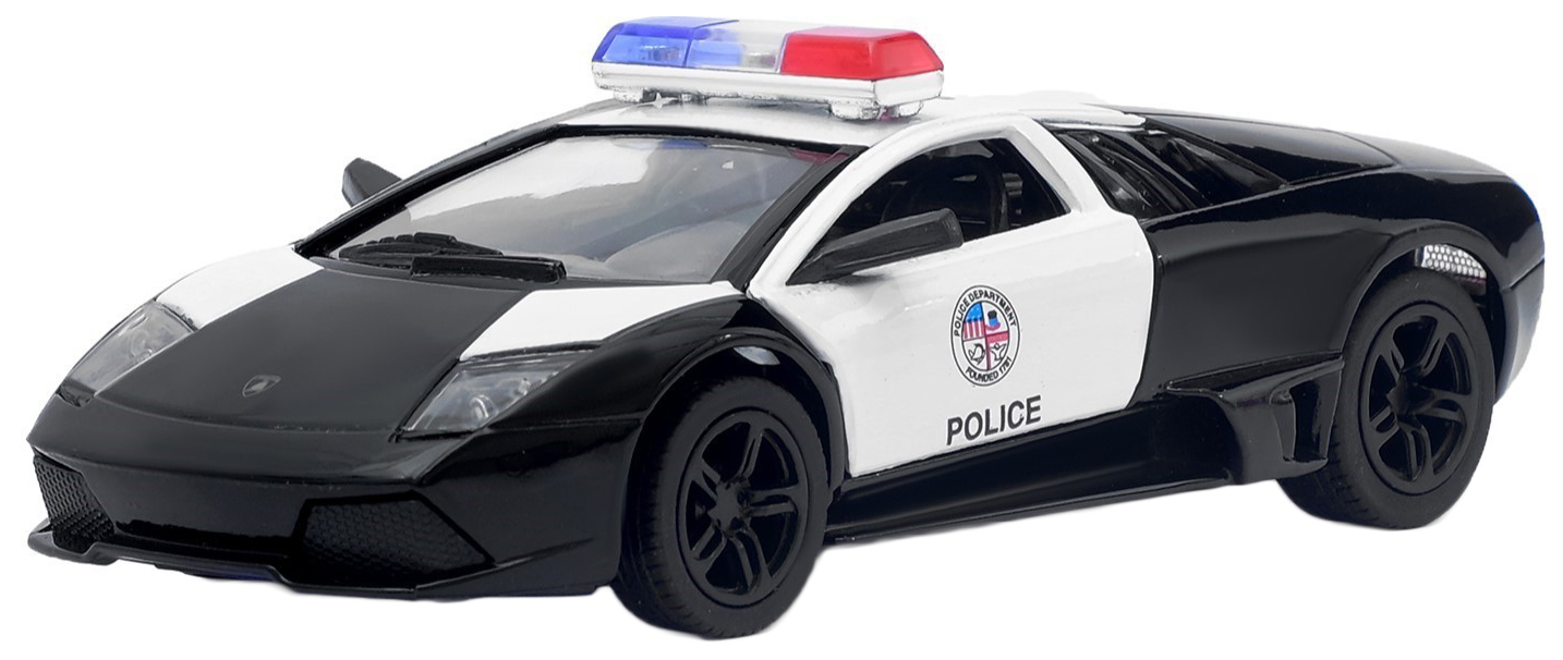 Машина инерционная Kinsmart Lamborghini Murcielago LP640 Police, металл,  масштаб 1:36 – купить в Москве, цены в интернет-магазинах на Мегамаркет