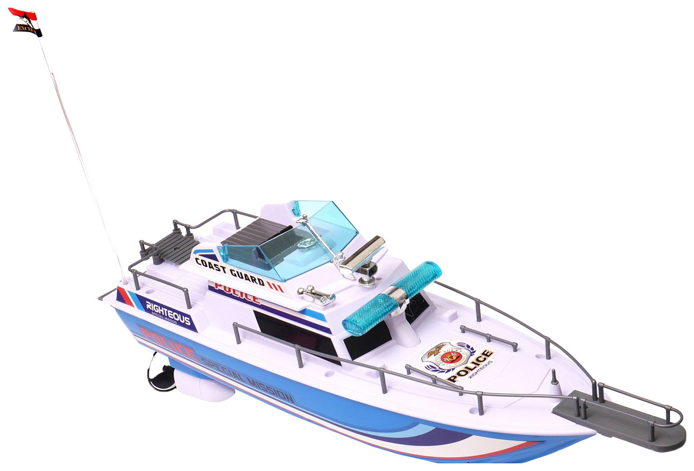 Характеристики товара Игрушка гоночная лодка на батарейках Dickie 28 см черная 7266824