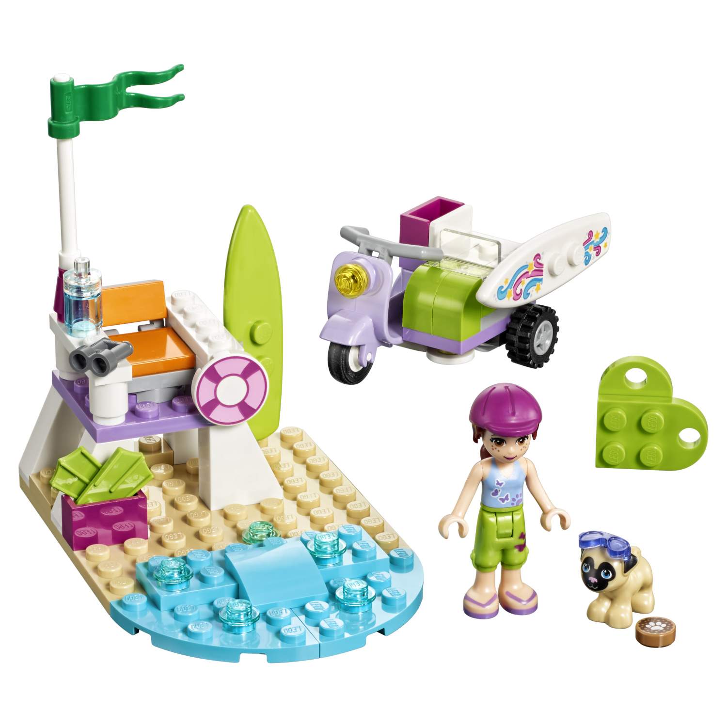 Купить конструктор LEGO Friends Пляжный скутер Мии (41306), цены на  Мегамаркет | Артикул: 100000075265