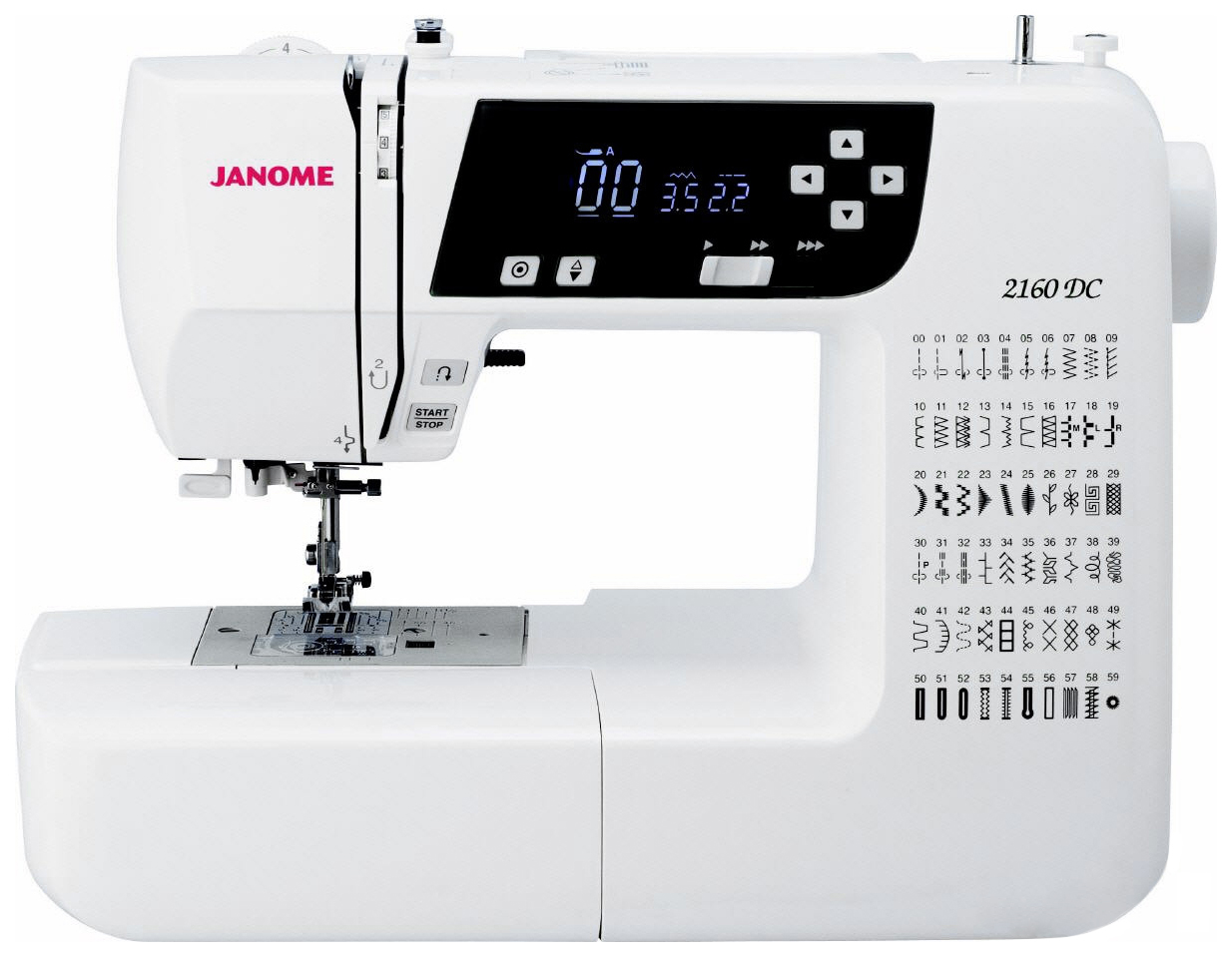 Швейная машина Janome 2160 DC, купить в Москве, цены в интернет-магазинах  на Мегамаркет