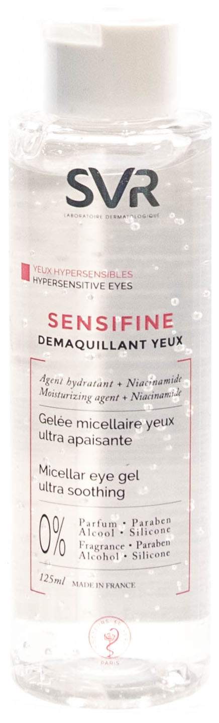 SENSIFINE DEMAQUILLANT YEUX-Gelée micellaire yeux ultra  apaisante.-LABORATOIRE SVR