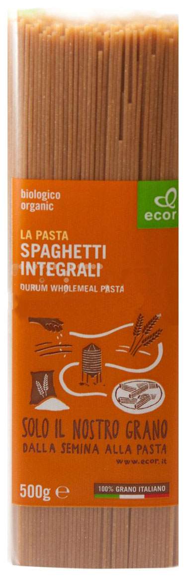 Экор. ECOR макароны Spaghetti integrali из непросеянной муки, 500 г. Макароны Aida Spaghetti 500г. ECOR макароны Spaghetti №5, 500 г.