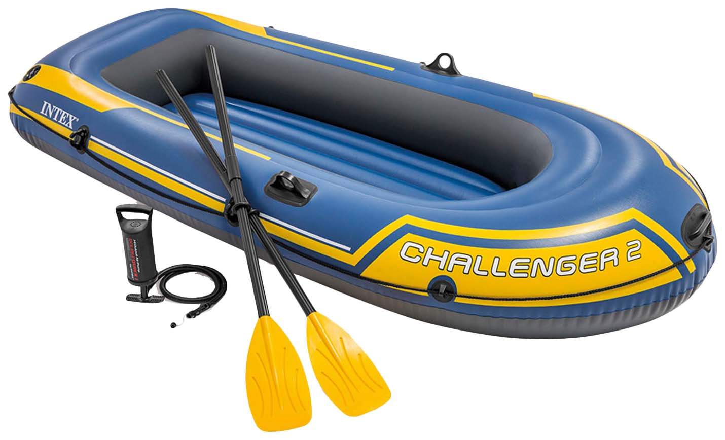 Лодка для рыбалки Intex Challenger 2 Set 2,36 x 1,14 м blue/yellow - купить  в Москве, цены на Мегамаркет | 100023599266