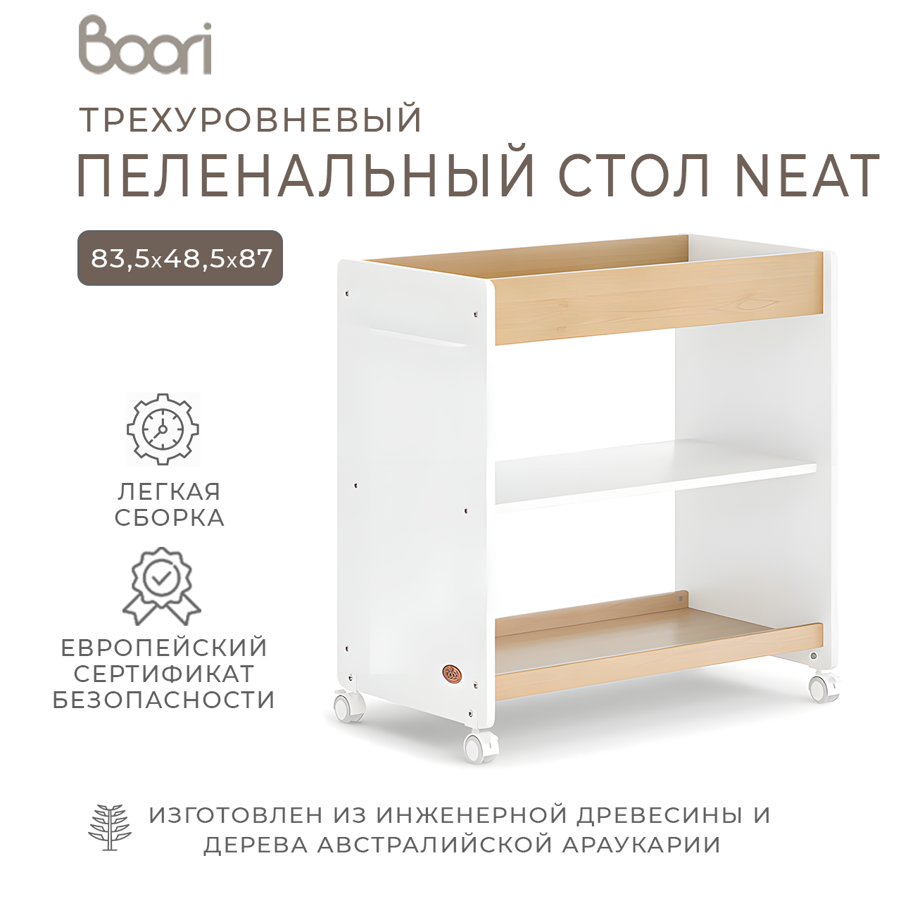 Отзывы о пеленальный стол Boori Neat 87*48*87 - отзывы покупателей на  Мегамаркет | пеленальные столики B-NECHV21/BAAD - 600012012711