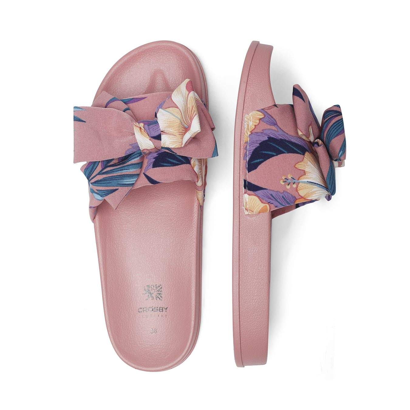 Pink slides with store bow