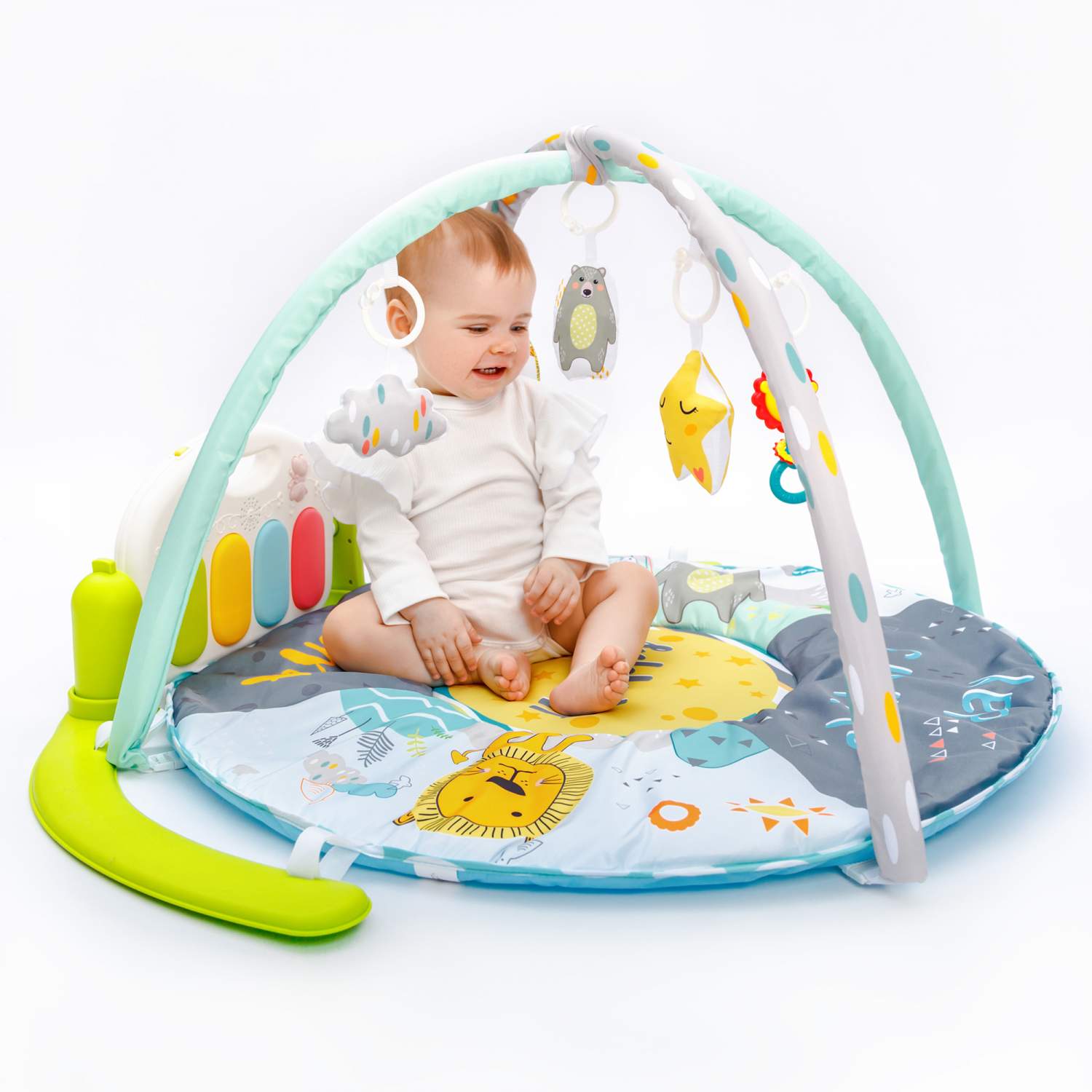 Детский игровой развивающий коврик AMAROBABY SPLENDID LION для малышей,  95x95x45 (ЛЕВ) – купить в Москве, цены в интернет-магазинах на Мегамаркет