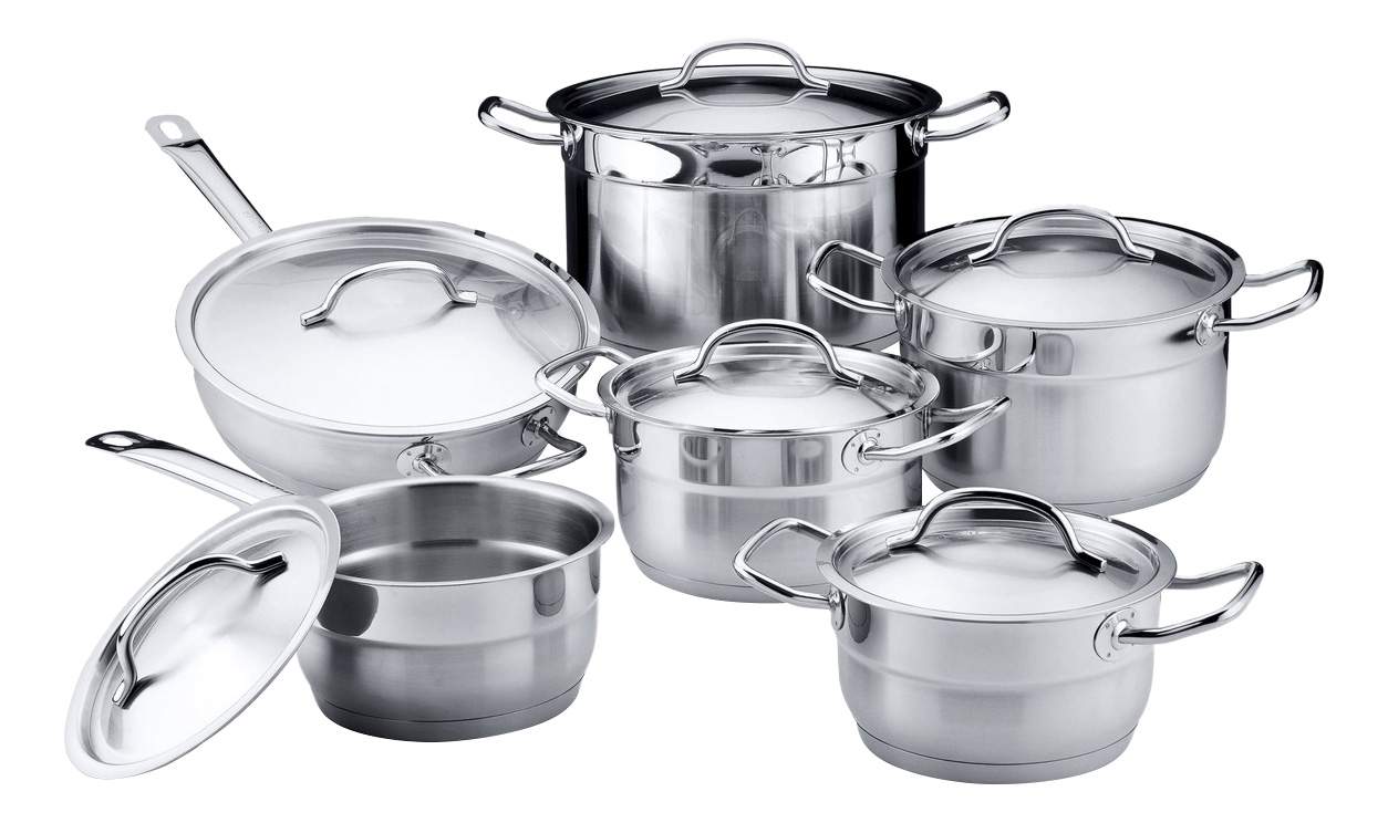 набор посуды с а/п покрытием из 10 (5/5 oms. бриони кастрюли турецкие. набор кастрюль oms 9 предметов. красивый набор кастрюль. Bekker bk-1597.