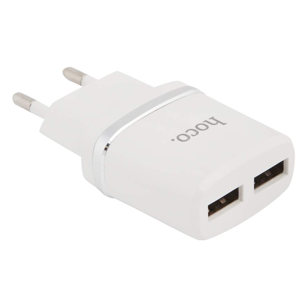 Сетевое зарядное устройство Hoco C12, 2xUSB, 2,4 A, (0L-00037569) white -  отзывы покупателей на маркетплейсе Мегамаркет | Артикул: 100023690572