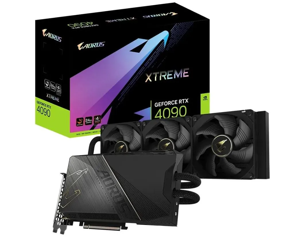 Видеокарта Gigabyte NVIDIA GeForce RTX4090 AORUS XTREME WATERFORCE  (GV-N4090AORUSX W-24GD) - отзывы покупателей на маркетплейсе Мегамаркет |  Артикул: 100046811086