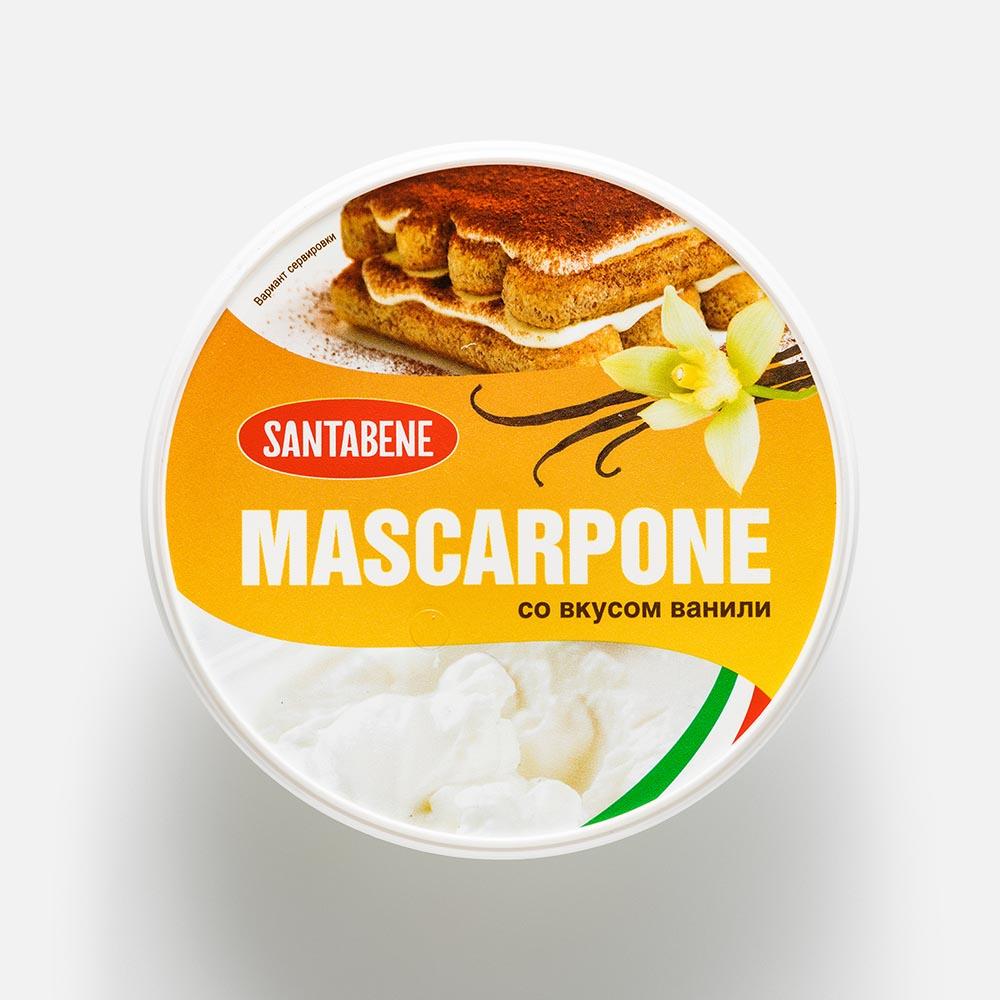 Купить сыр мягкий Santabene Mascarpone со вкусом ванили 80% 250 г, цены на  Мегамаркет | Артикул: 100029320012