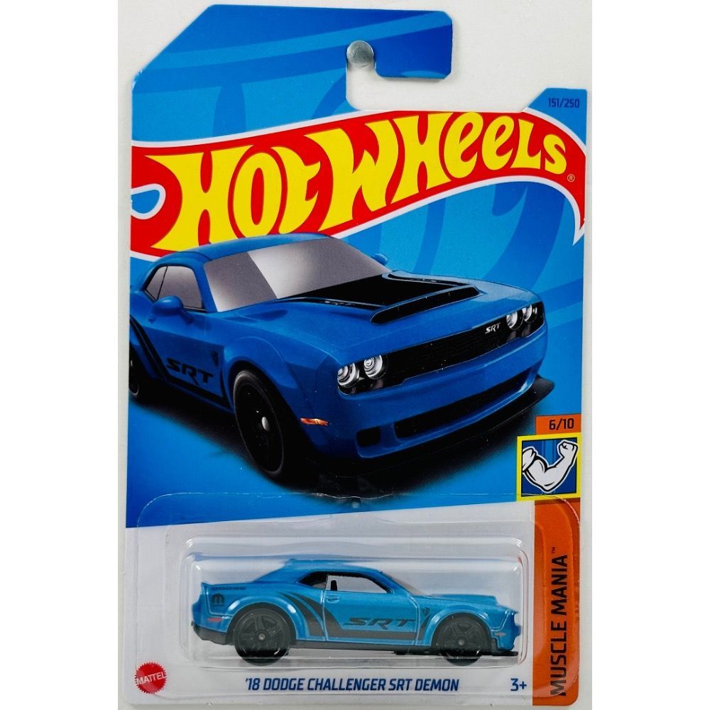 Машинка Hot Wheels легковая машина HKJ54 металлическая 18 DODGE CHALLENGER  SRT DEMON - купить в Королевство игр, цена на Мегамаркет