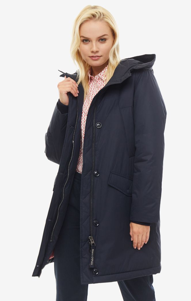 Пуховик-пальто женский Marc OPolo 084671123/812 синий 40 EU - купить в  Москве, цены на Мегамаркет