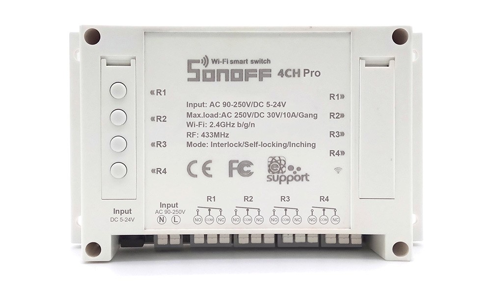 Sonoff 4ch pro r3 схема подключения