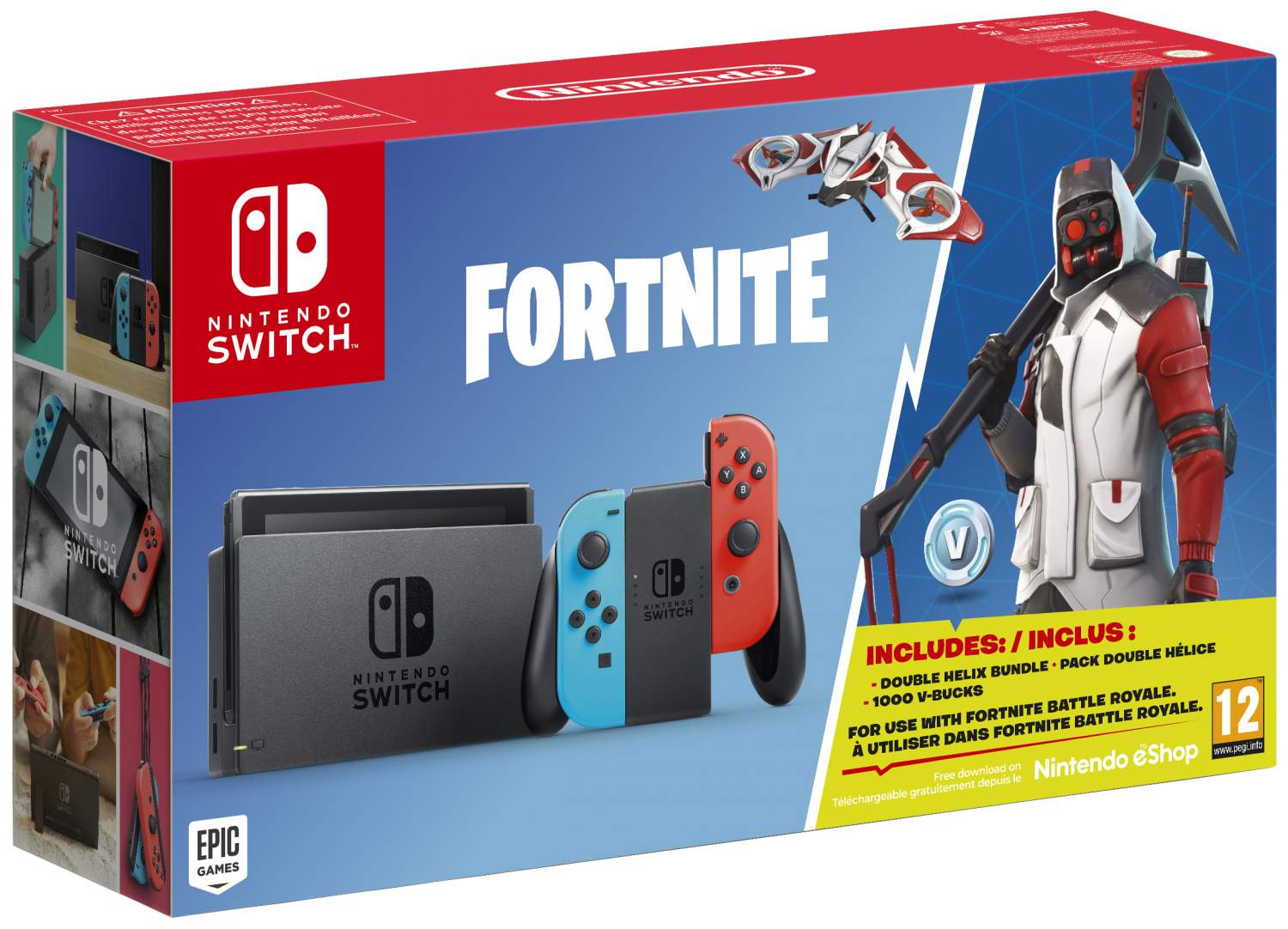 Портативная игровая консоль Nintendo Switch Red Blue + Fortnite – купить в  Москве, цены в интернет-магазинах на Мегамаркет