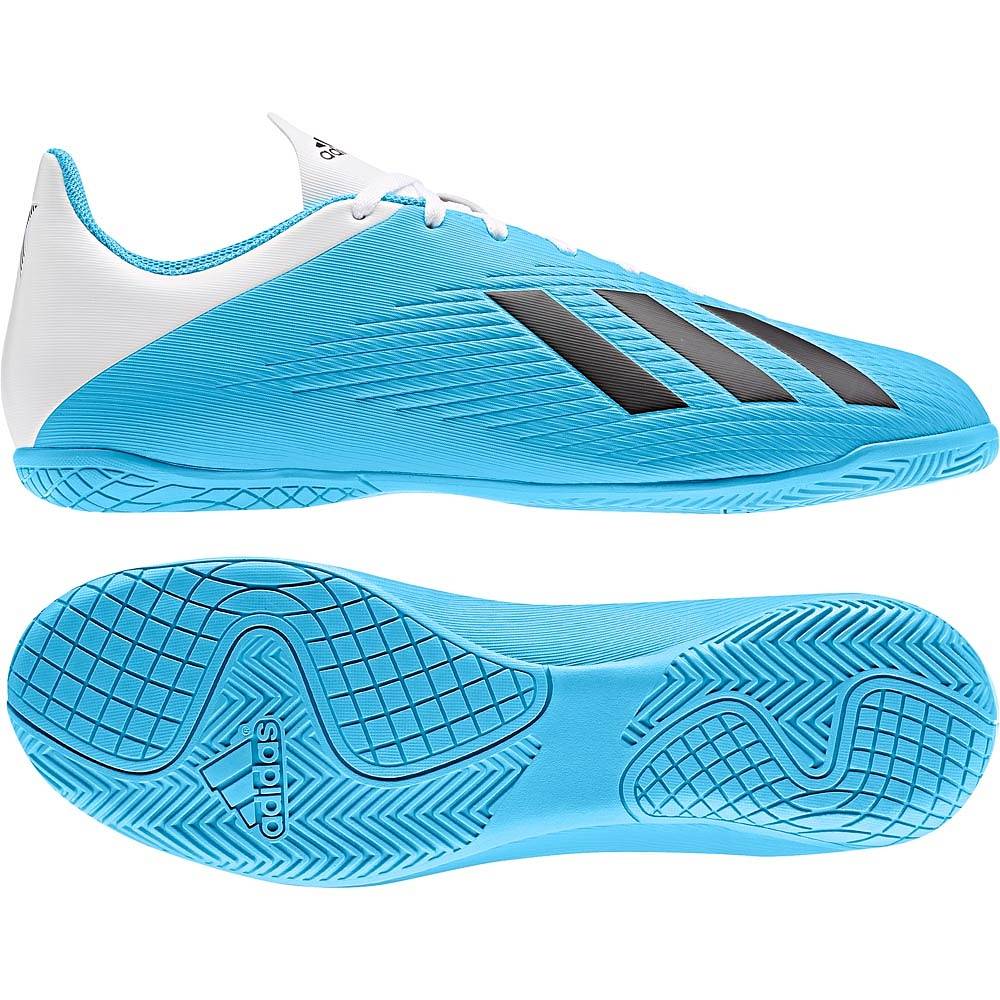 Бутсы Adidas X 19.4 IN, голубой, 8.5 UK - купить в Москве, цены на  Мегамаркет