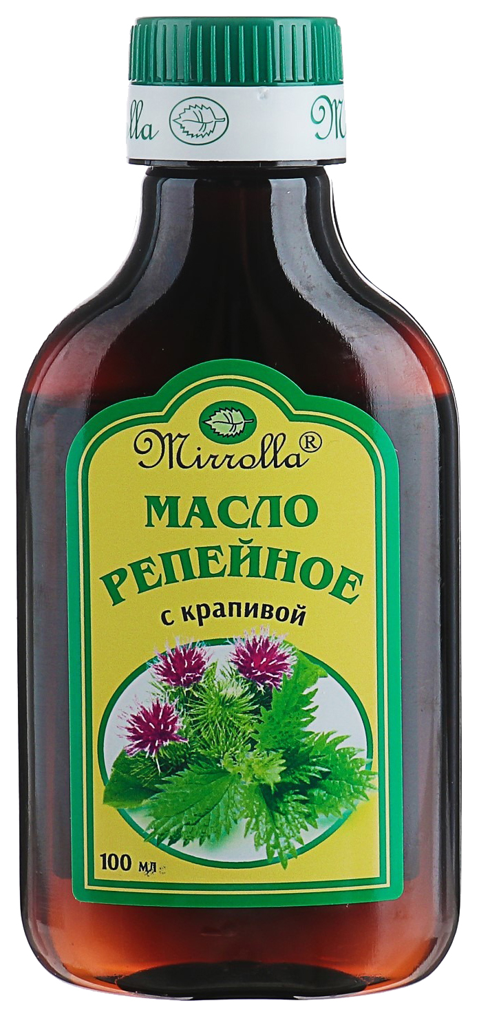 Купить репейное масло Mirrolla для укрепления и роста волос с крапивой 100 мл, цены в Москве на Мегамаркет