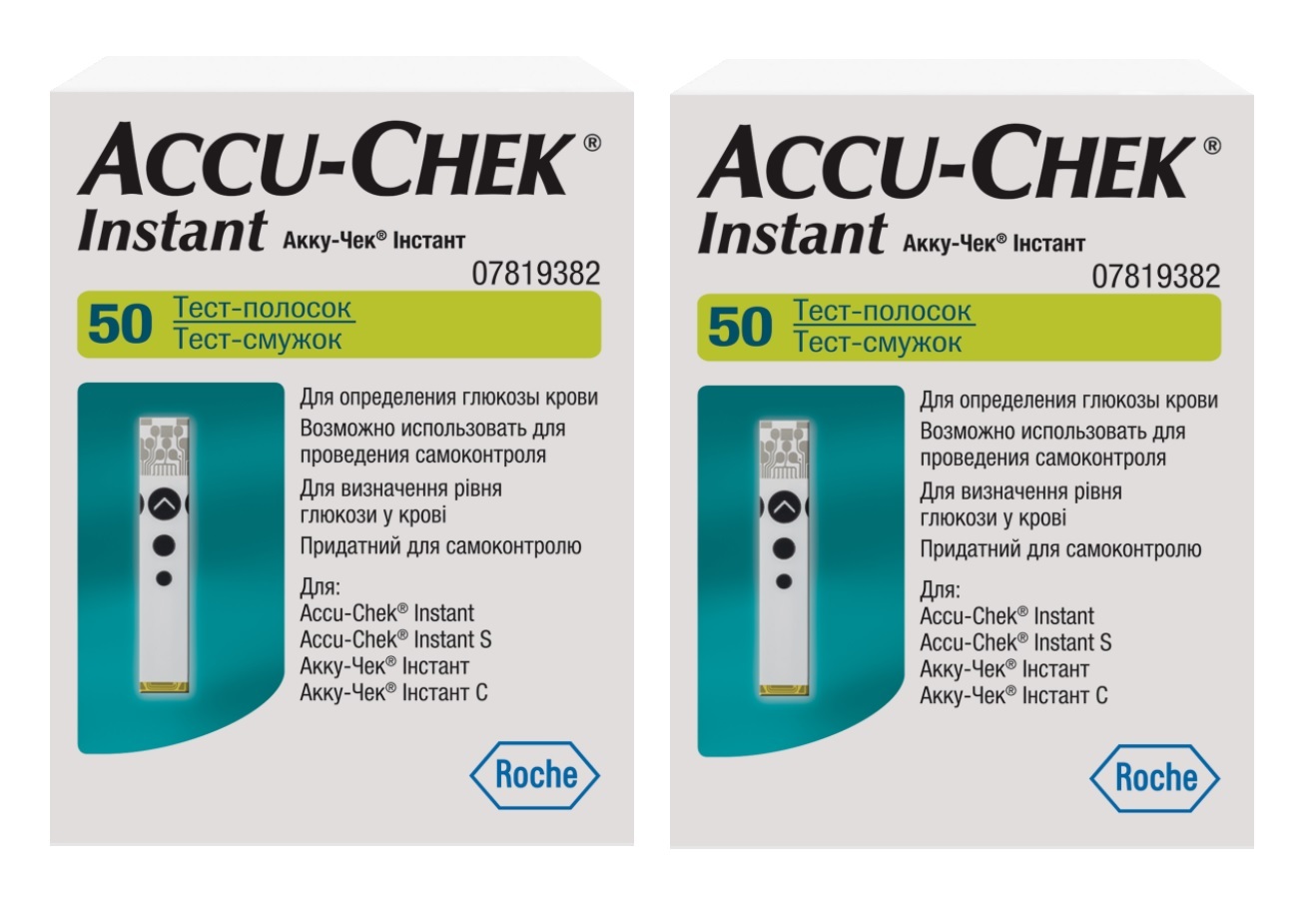 Набор тест-полоски Accu-Chek Instant 2 упаковки по 50 шт. - купить в  интернет-магазинах, цены на Мегамаркет | глюкометры и тест-полоски для  глюкометров 8863