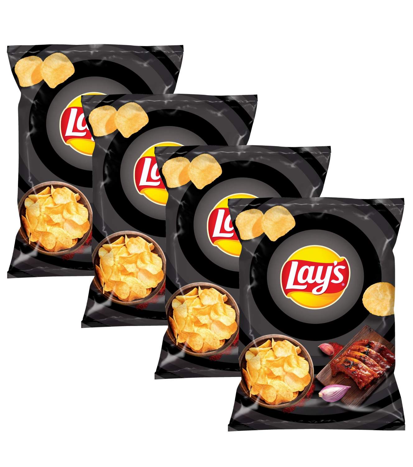 Чипсы картофельные Lays Ребрышки Гриль, 140г х 4 шт – купить в Москве, цены  в интернет-магазинах на Мегамаркет