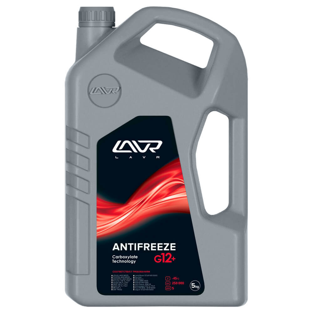 Охлаждающая жидкость ANTIFREEZE LAVR -45°C (G12+), 5 кг - купить в Москве,  цены на Мегамаркет | 600001040280