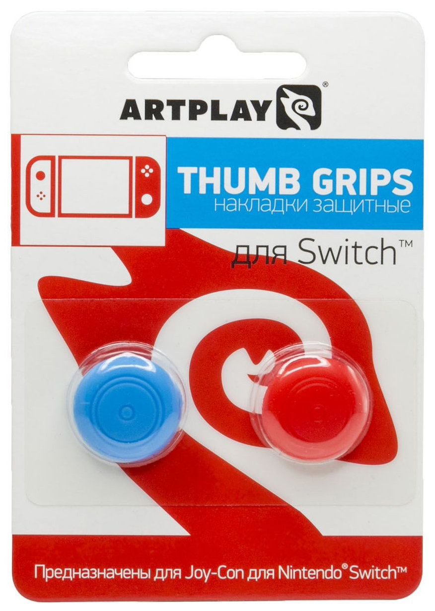 Накладки Artplays Сменные Thumb Grips для контроллера NS (красные/синие, 2  шт) - отзывы покупателей на маркетплейсе Мегамаркет | Артикул: 100025668182