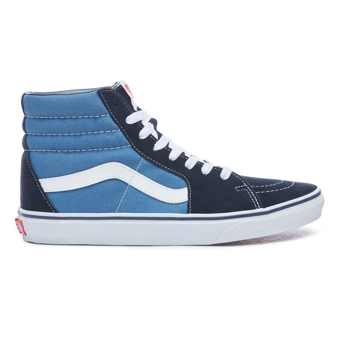 Vans sk8 hi navy on sale white