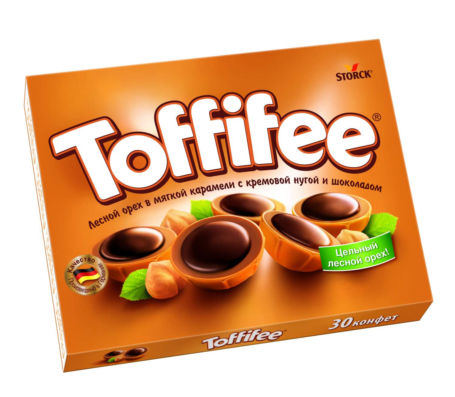 Конфеты Toffifee лесной орех в карамели, 125г