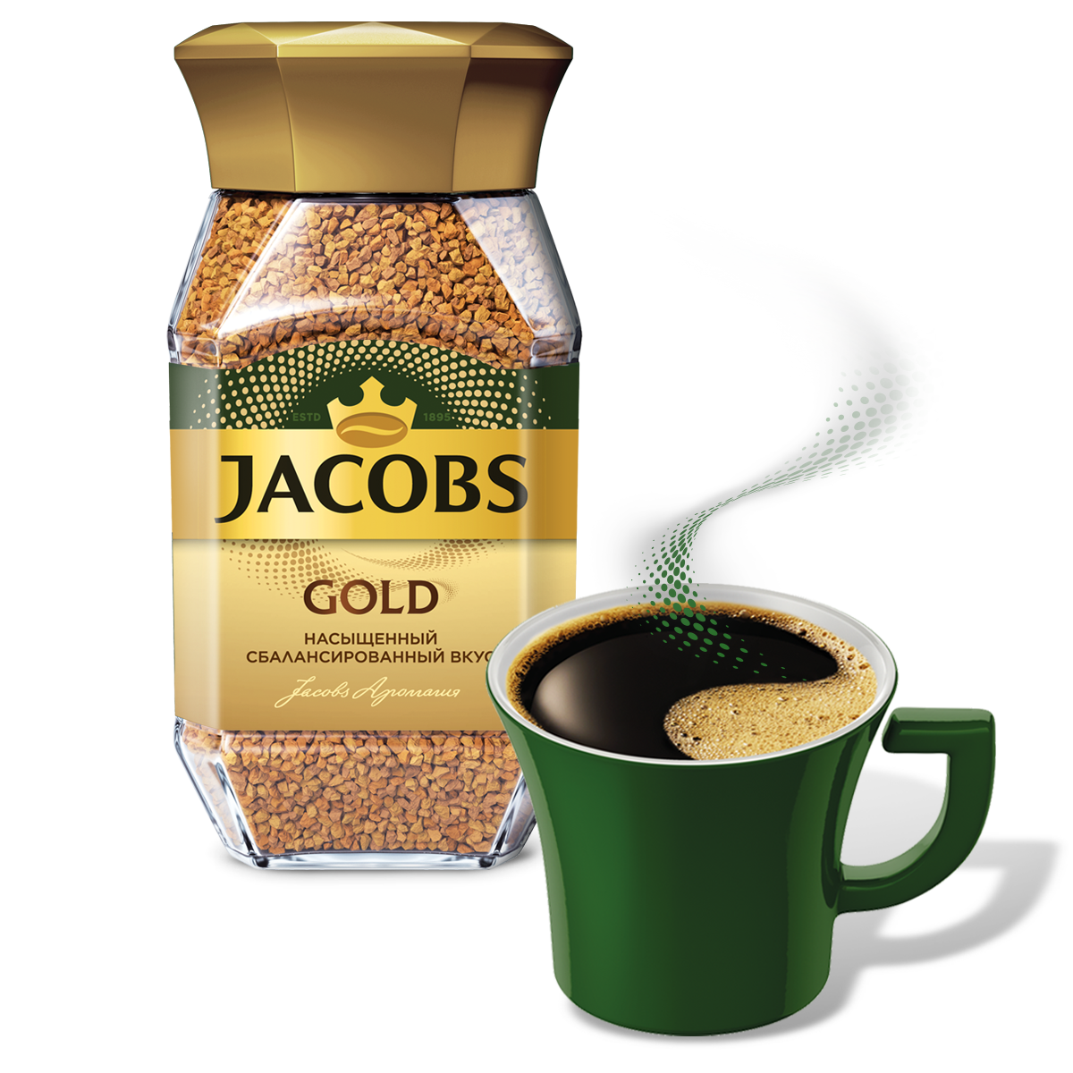 Кофе растворимый Jacobs Day&Night сублимированный декофеинизированный, 130 г нед