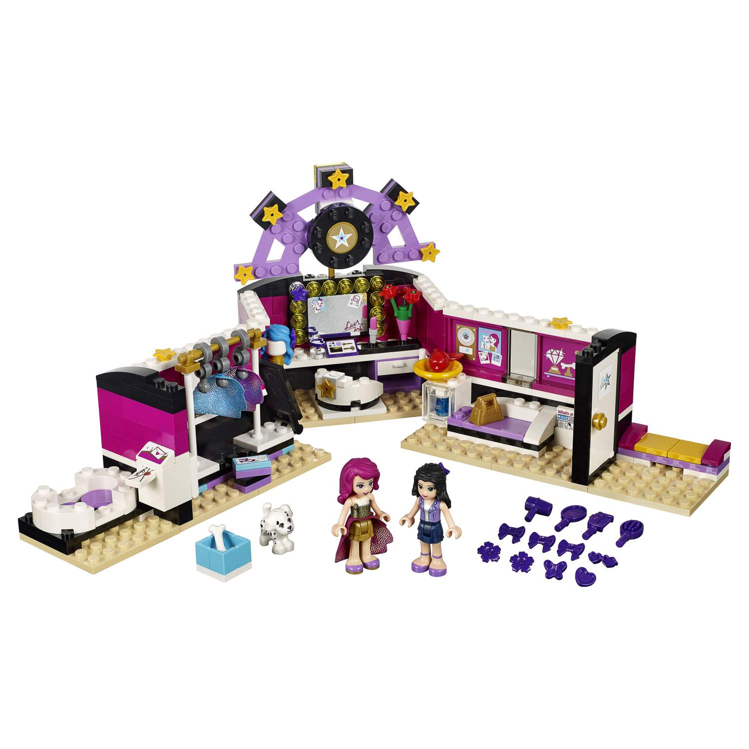 Купить конструктор LEGO Friends Поп звезда: гримерная (41104), цены на  Мегамаркет | Артикул: 100000075586