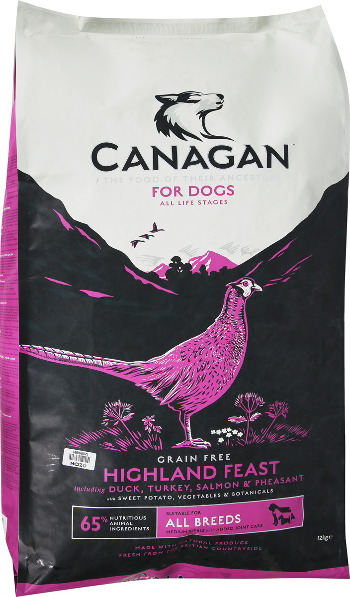Купить сухой корм для собак Canagan Gf Highland Feast, утка, фазан, 12 кг,  цены на Мегамаркет | Артикул: 100025884189