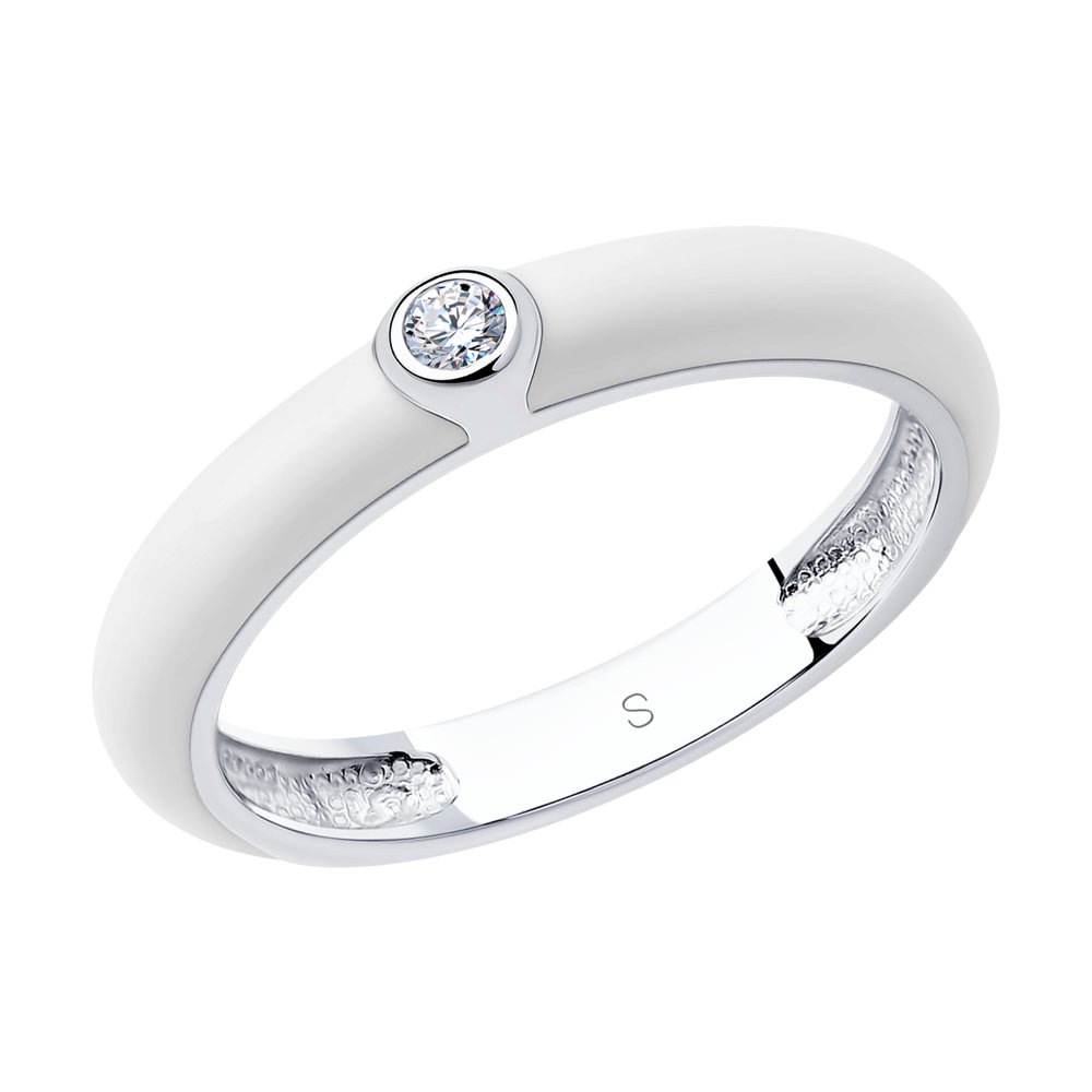 Эффектное серебряное кольцо-цветок с эмалью!