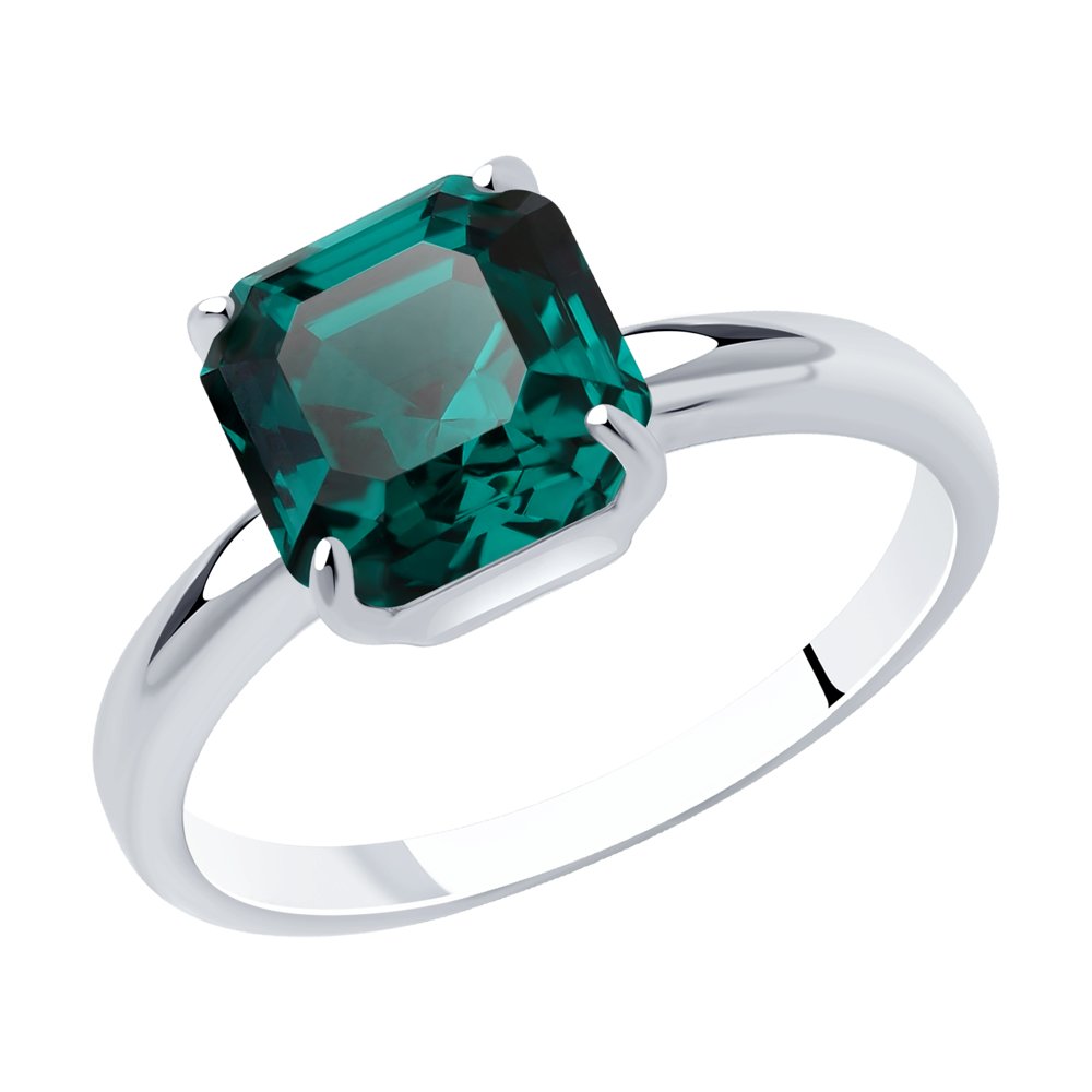 Соколов кольцо с зеленым камнем