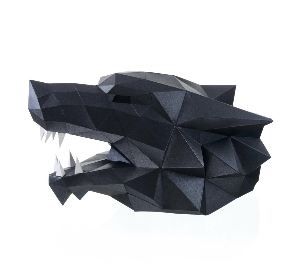 Сборная бумажная модель Маска волка / Wolf mask