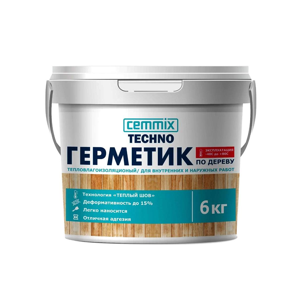 Герметик акриловый для дерева Cemmix Теплый шов, 6 кг, белый - отзывы  покупателей на Мегамаркет | 600008829250