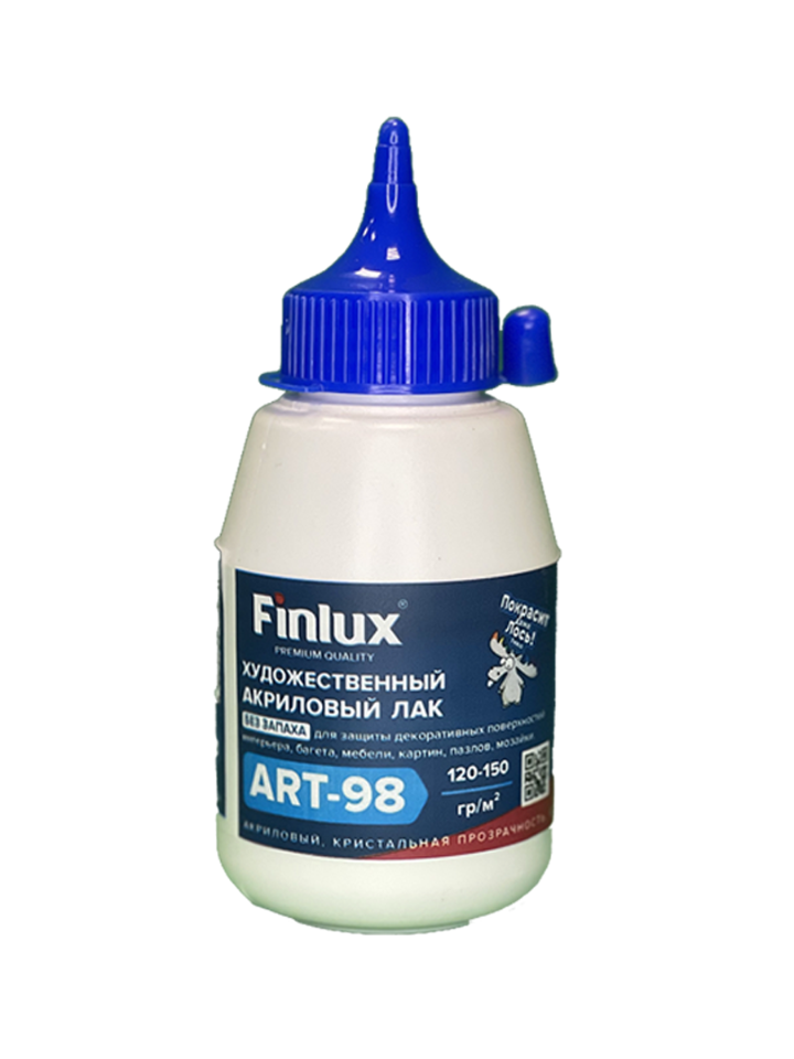 Купить художественный экспортный акриловый лак без запаха Finlux ART F 98,  цены на Мегамаркет | Артикул: 600005360348