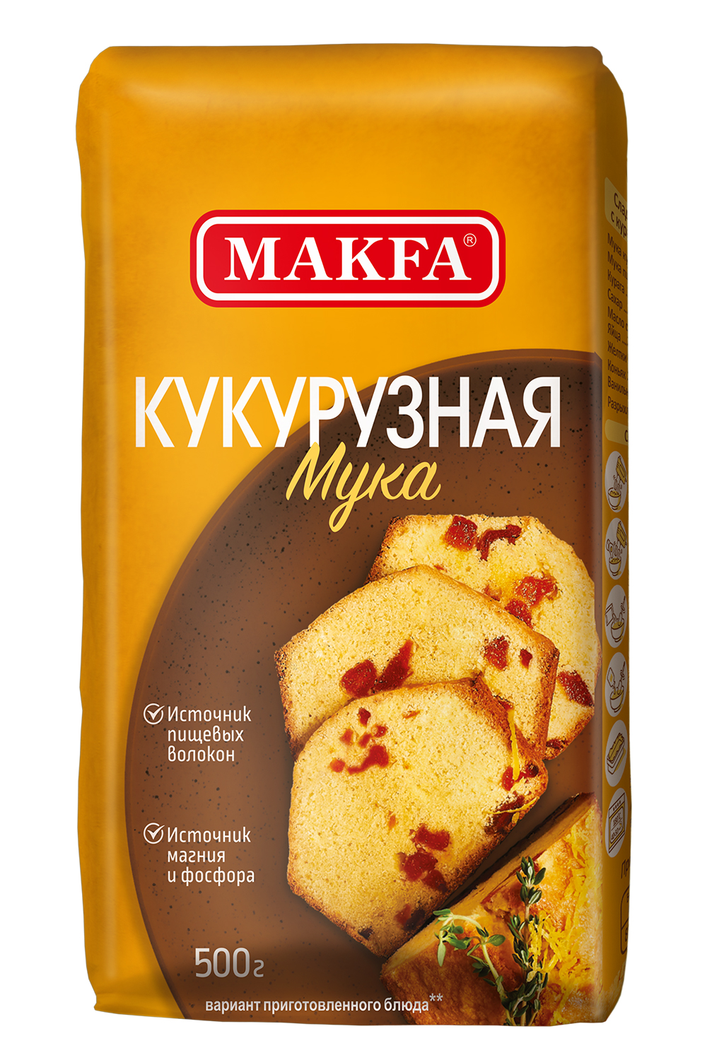 Купить мука Макфа кукурузная 500 г, цены на Мегамаркет | Артикул:  100029322124