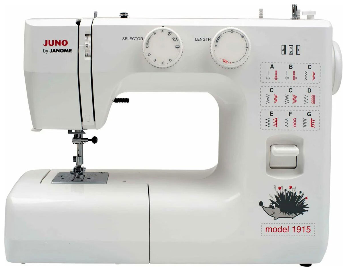 Швейная машина Janome Juno 1915 - отзывы покупателей на маркетплейсе  Мегамаркет | Артикул: 100002221293