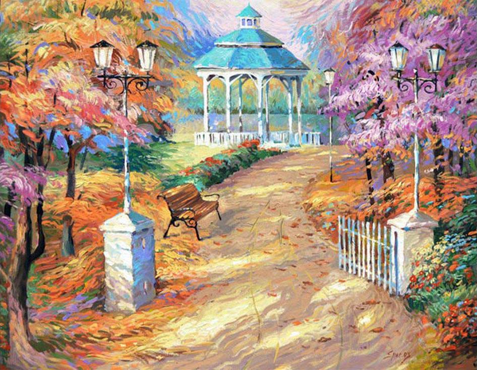 Купить картина по номерам Цветной Осенняя рапсодия, 40x50 см, цены на  Мегамаркет | Артикул: 600001134096