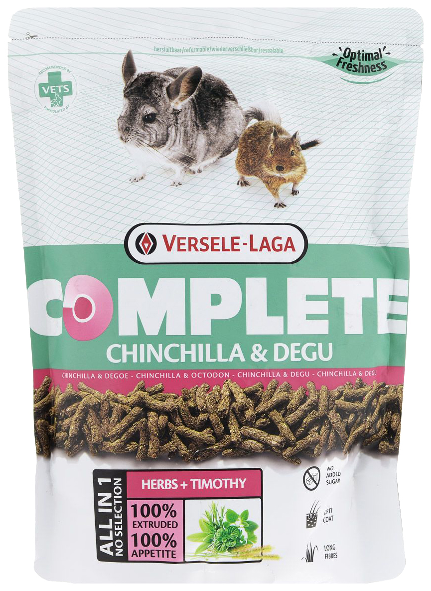 Купить сухой корм комплексный для шиншилл и дегу Versele-Laga Complete  Chinchilla & Degu, 500 г, цены на Мегамаркет | Артикул: 100024083097