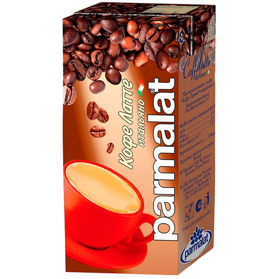 Купить коктейль Parmalat caffe latte молочный с кофе 2.3% 0.5 л, цены на  Мегамаркет | Артикул: 100024030299